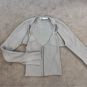 ZARA GREY TWO PIECE SET